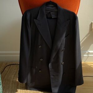 Navy double breasted suit